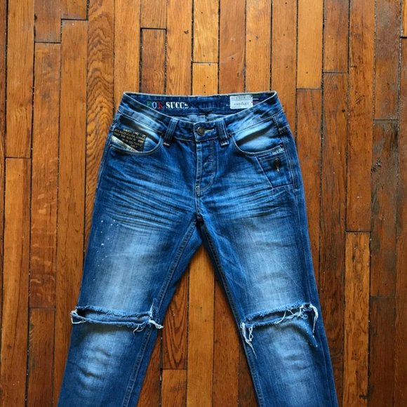 Diesel Denim Division‎ Krooley Selvedge Women Distressed Ripped Knee Design Jean - Picture 2 of 4